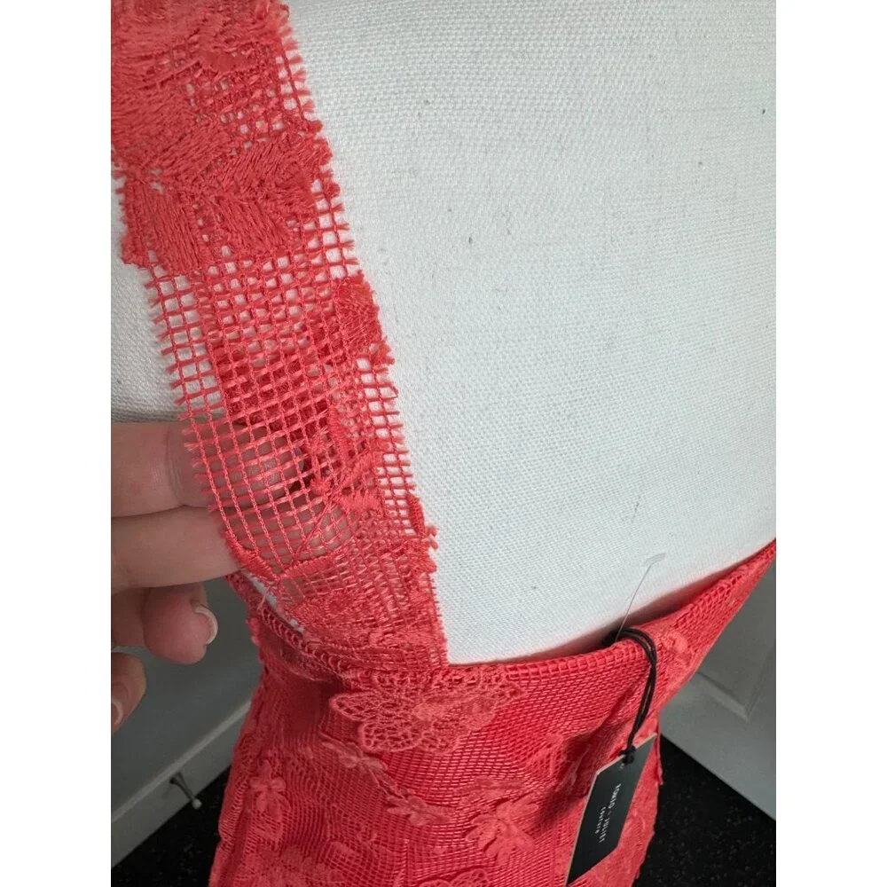 Romeo Juliet Couture Coral Lace Overlay Sleeveless Dress Medium Womens NWT Core - Picture 14 of 16